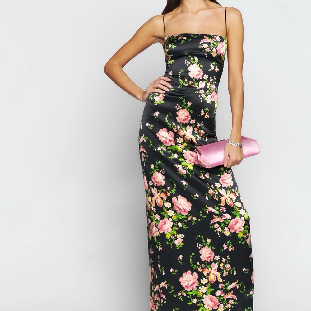 Reformation Frankie Silk Maxi Dress